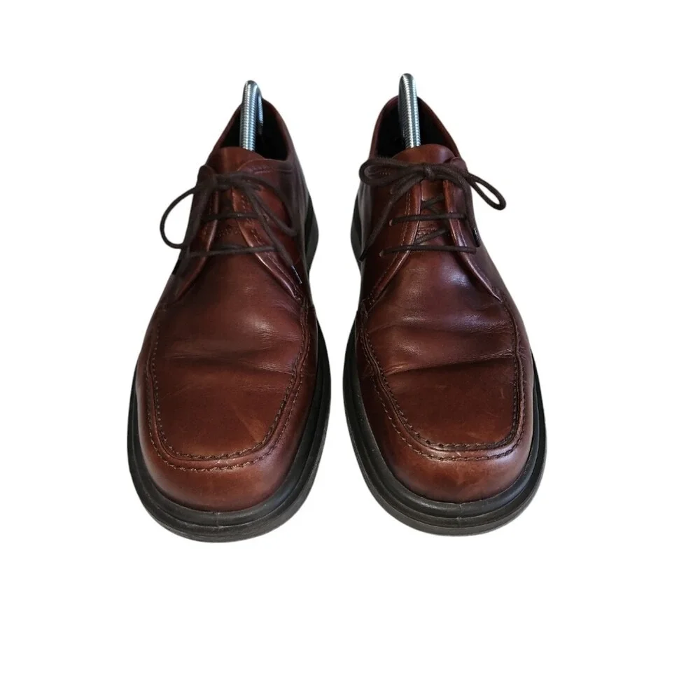 Ecco Men's‎ Mahogany Brown Derby Style Dress Shoe Size 44